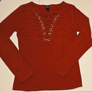 Burnt orange / red long sleeve top
